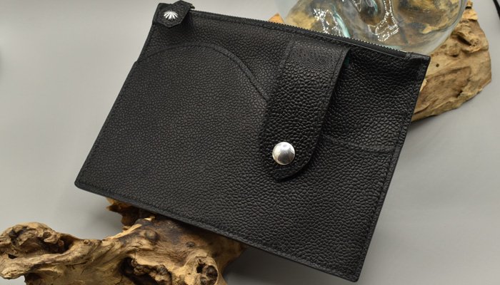 BELAKE 革小物・雑貨 ANNONAY black leather pouch/Clutch bag (アノネイ ブラックレザー ポーチ/クラッチバッグ)詳細2