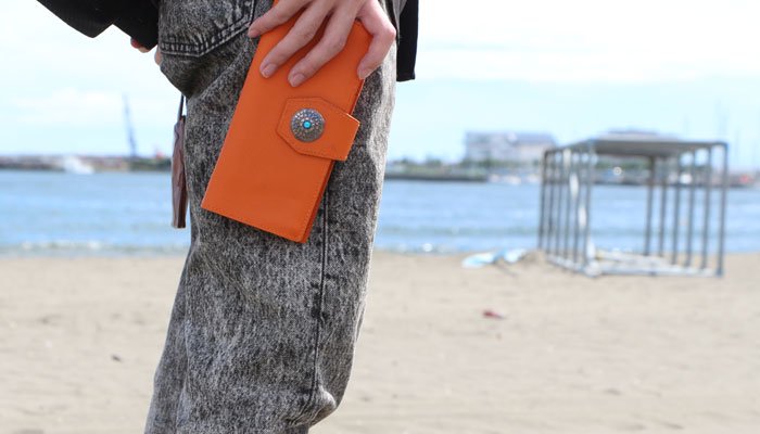 BELAKE Ĺ long wallet ANNONAY boxcalf orange leather(Υͥ 󥸥쥶 󥰥å)ܺ2