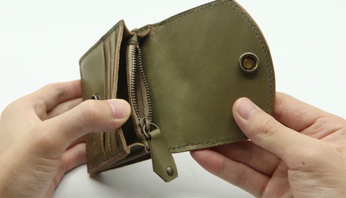 BELAKE ߥ˺ BELAKE ߥ˺ shabby chic green leather compact wallet (ӡå꡼쥶 ѥȥå)ܺ2