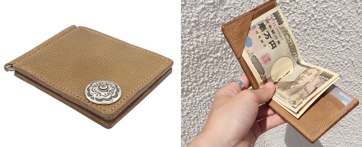 BELAKEýޥ͡å׺ CFSTEAD dark sand leather money clip wallet(㡼륺աƥå ɥ쥶 ޥ͡åץå)