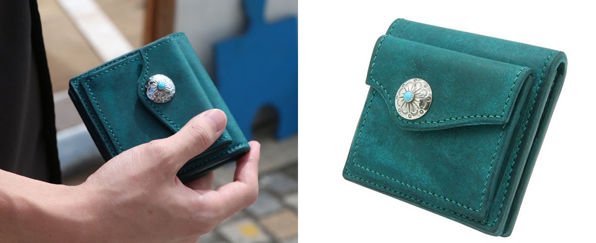 BELAKEߥ˺ Virgilio Margot turquoise blue mini wallet (른ꥪ ޥ르 ֥롼 ߥ˥å )