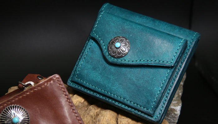 BELAKE ミニ財布 Virgilio Margot turquoise blue mini wallet