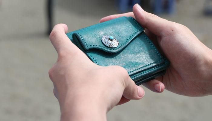 BELAKE ミニ財布 Virgilio Margot turquoise blue mini wallet