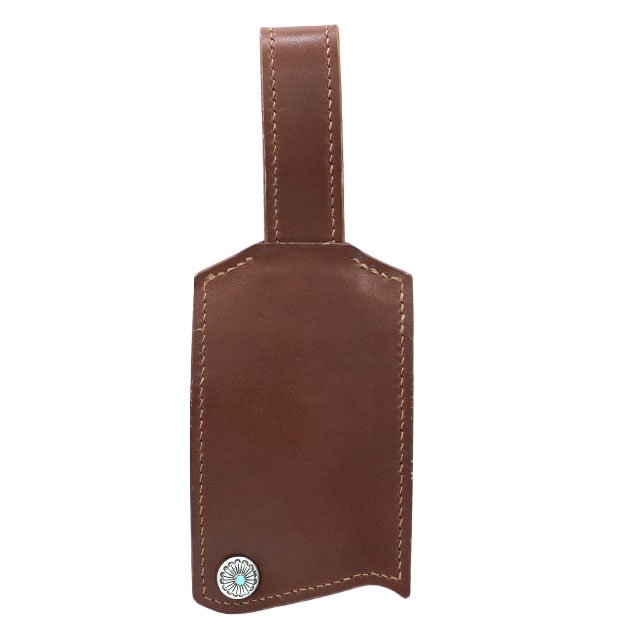 キーケース wave leather keycase with turquoise concho
（ウェイブレザーキーケース with ターコイズコンチョ）