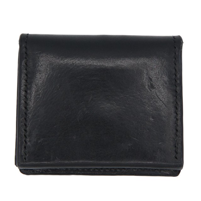 ミニ財布 mini wallet down wave black douglas leather (ダウン