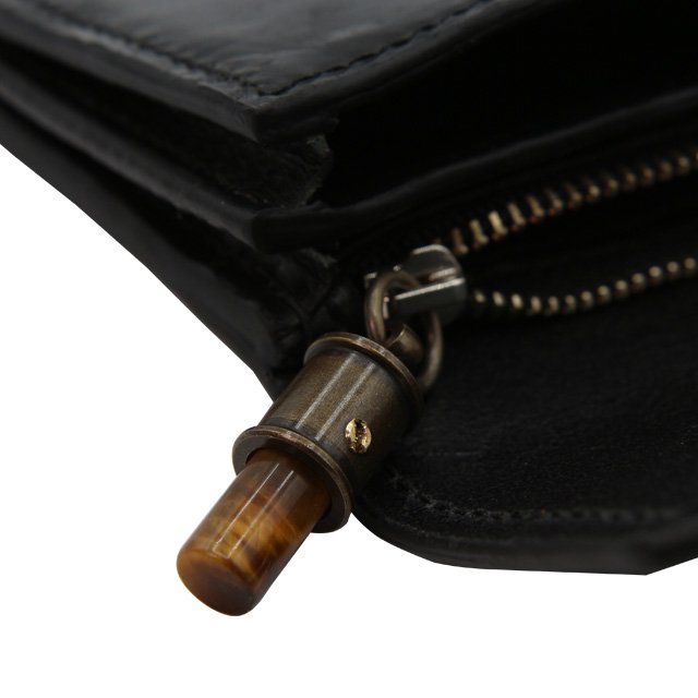 BELAKE ߥ˺ mini wallet down wave black douglas leather (ߥ˥å 󥦥 ֥å饹쥶)ܺ3