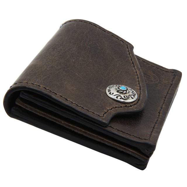 BELAKE ミニ財布 mini wallet down wave brown douglas leather