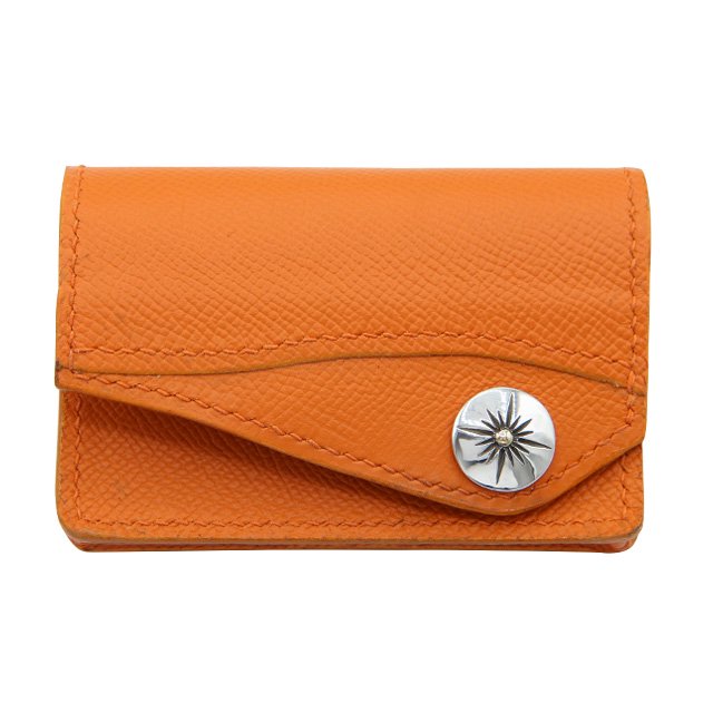 BELAKE 名刺入れ・カードケース ANNONAY boxcalf orange leather card case (アノネイ ボックスカーフ オレンジレザー カードケース)