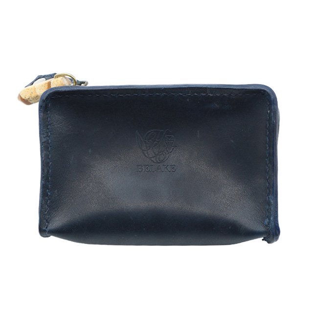 BELAKE コインケース bloom navy blue leather coin purse（ブルーム ネイビーレザー コインパース）