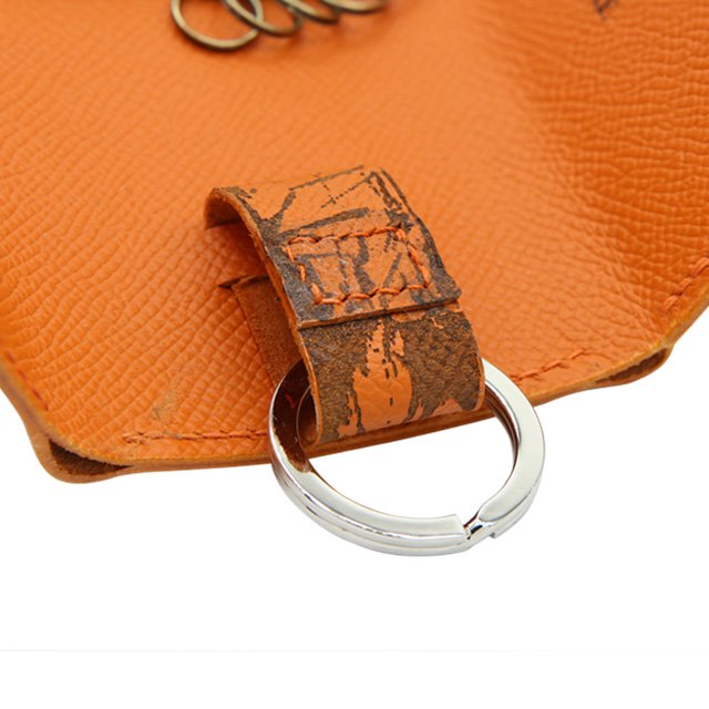 BELAKE キーケース ANNONAY boxcalf orange leather keycase (アノネイ