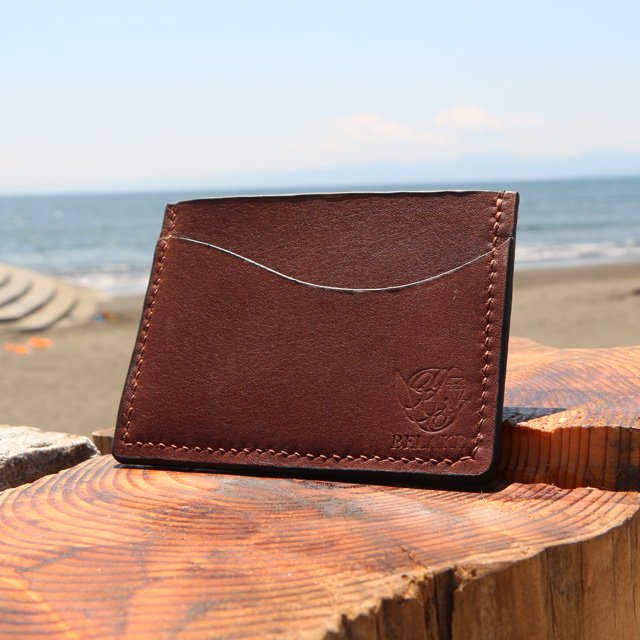 BELAKE カードケース・パスケース terra firma brown leather card