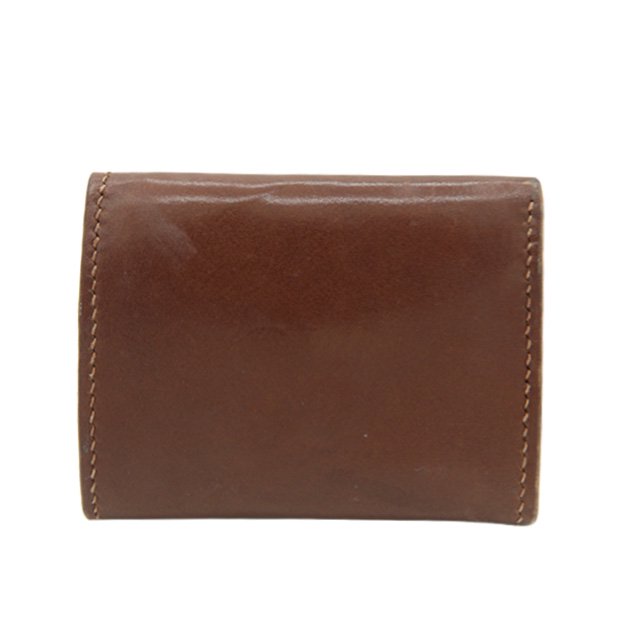 BELAKE 三つ折りミニ財布 trifold wallet cultured brown leather