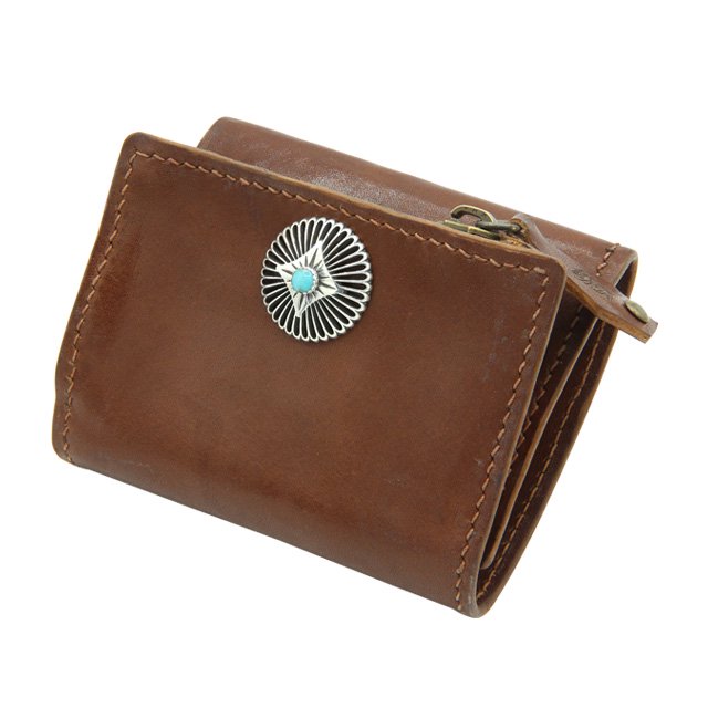 BELAKE 三つ折りミニ財布 trifold wallet cultured brown leather(カルチャードブラウントリフォールドウォレット) 詳細1