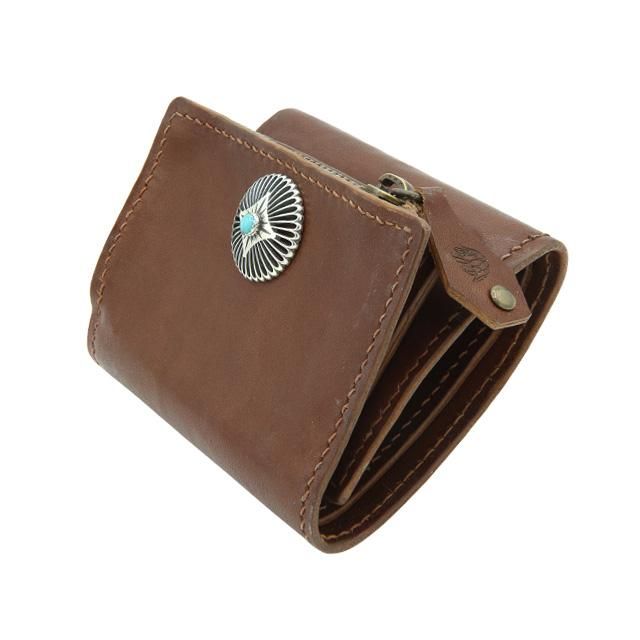 BELAKE 三つ折りミニ財布 trifold wallet cultured brown