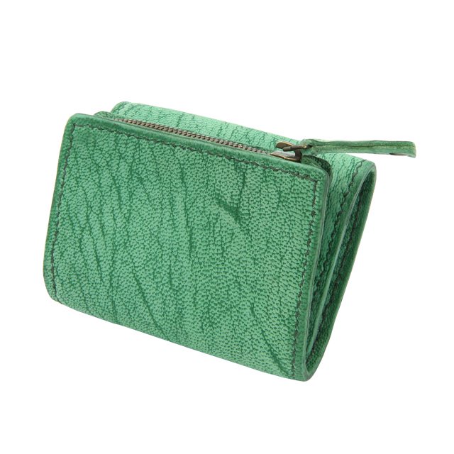 BELAKE ޤ trifold wallet scrub green goat leather(֥꡼󥴡ȥȥեɥå)ܺ1