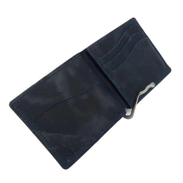 BELAKE ޥ͡å׺ bloom navy leather money clip wallet(֥롼ͥӡ쥶ޥ͡åץå) ܺ2