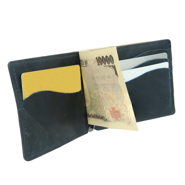 BELAKE ޥ͡å׺ bloom navy leather money clip wallet(֥롼ͥӡ쥶ޥ͡åץå)ܺ3
