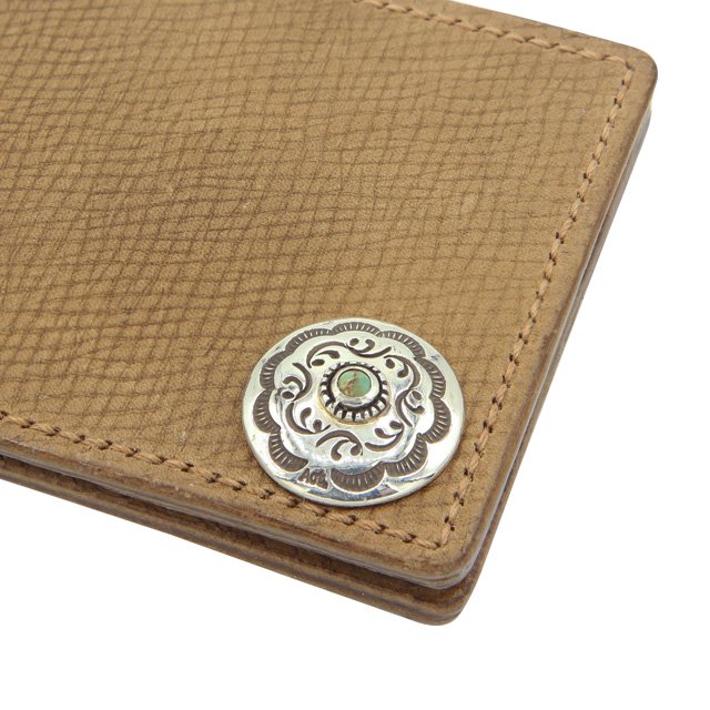 BELAKE マネークリップ C・F・STEAD dark sand leather money clip