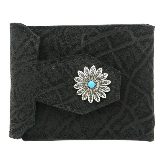 BELAKE ߥ˺ crack black leather mini wallet (å ֥å쥶 ߥ˥å )