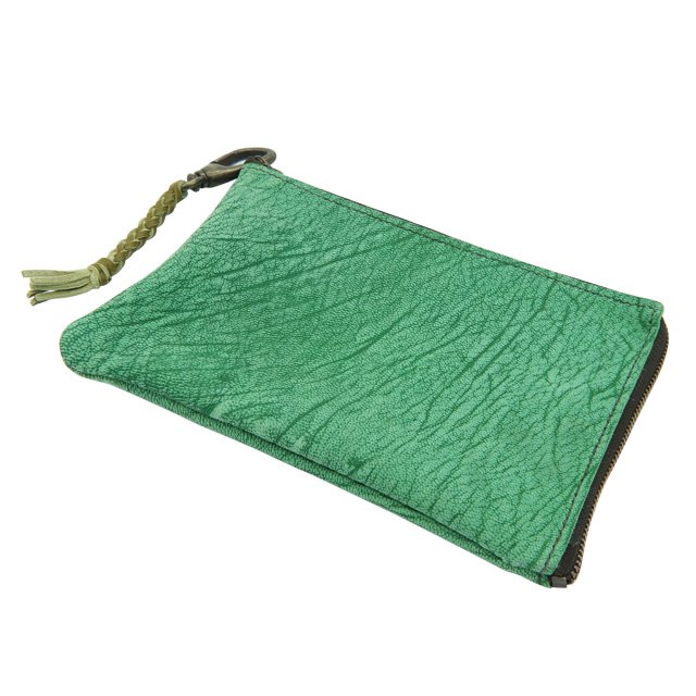 BELAKE ׾ʪ scrub green goat leather pouch(֥꡼󥴡ȥ쥶 ݡ) ܺ1