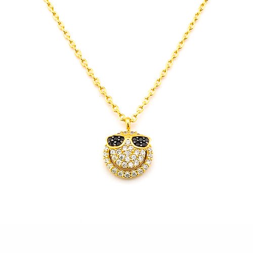 TAI JEWELRY(タイジュエリー) SIMPLE CHAIN NECKLACE WITH SUNGLASSES EMOJI ネックレス ゴールド  ロンハーマン取扱 【DesignBox