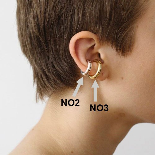 Saskia Diez(サスキアディツ) BOLD EARCUFF NO3 イヤーカフ シルバー