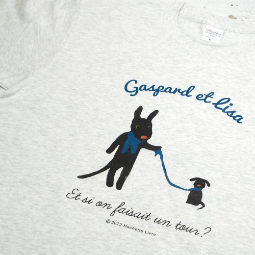 リサとガスパール 【公式ショップ限定】Tシャツ（ガスパールといぬ）L　LG
