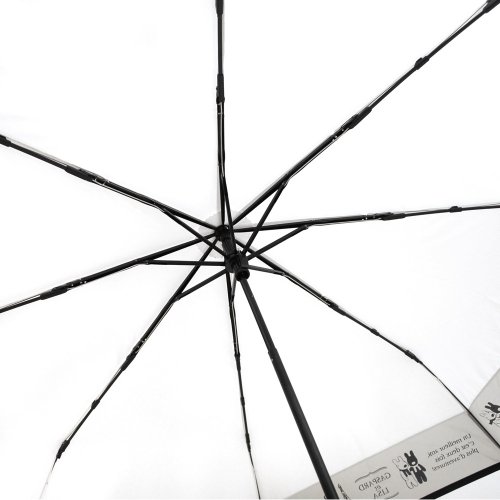 リサとガスパール 折りたたみ傘（モノトーン）ホワイト　LG-208D-10　LG