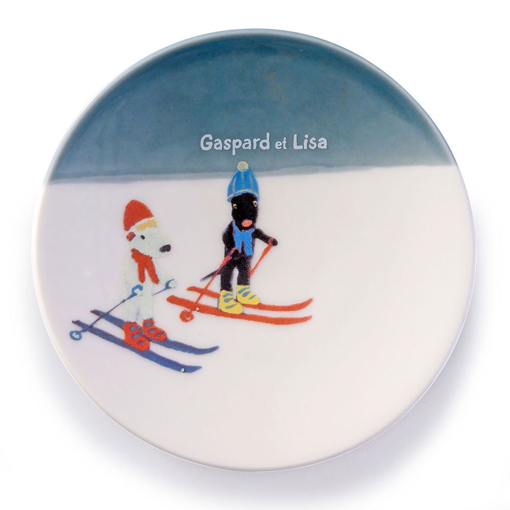 リサとガスパール 【在庫限り】プレートS　（スキー）　0242012　LG