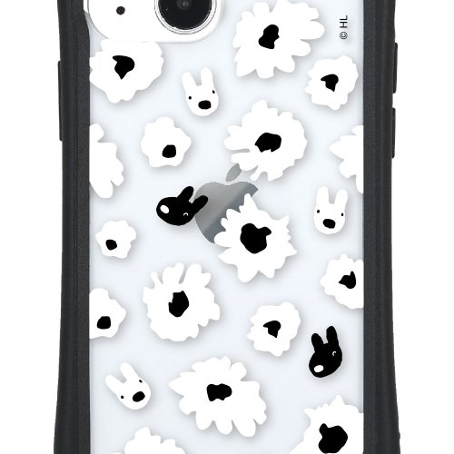 リサとガスパール iPhone13ハイブリッドクリアケース　（花柄）　COS-127A　LG