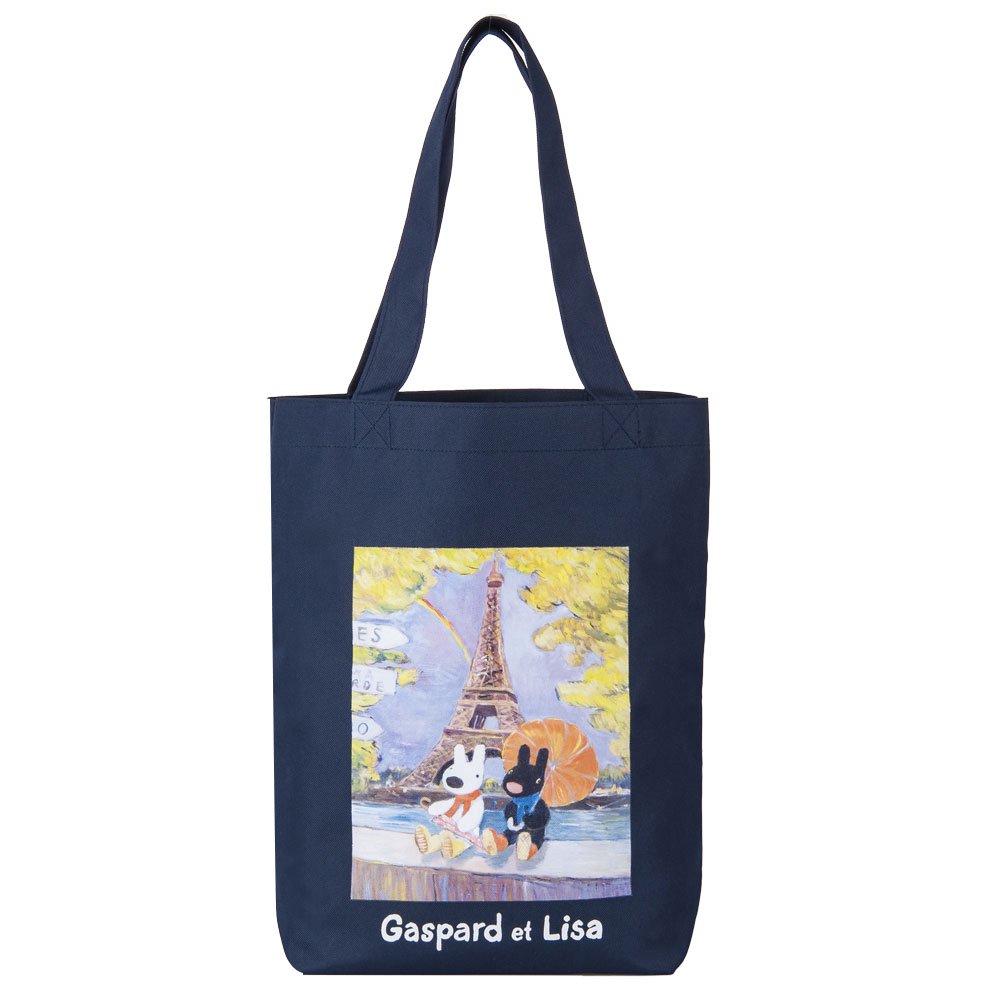 リサとガスパール トートバッグ　（虹のエッフェル塔）　　LG