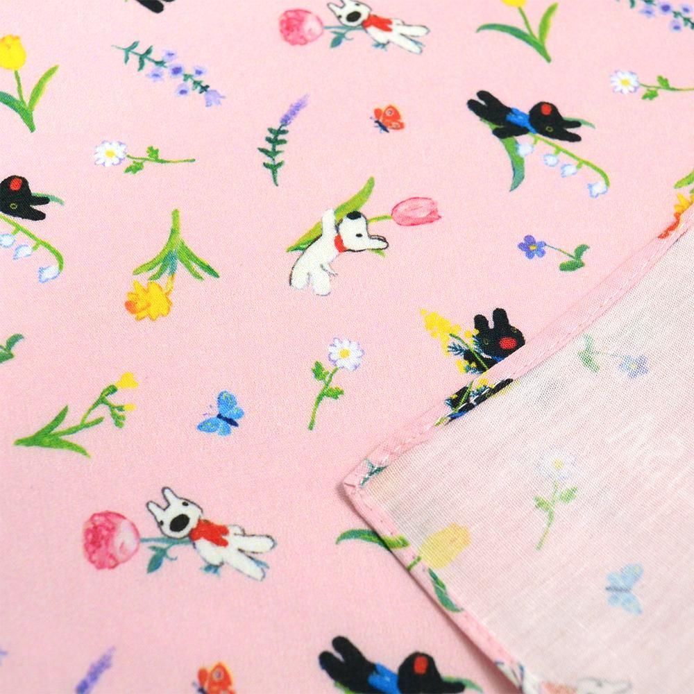 リサとガスパール <img class='new_mark_img1' src='https://img.shop-pro.jp/img/new/icons11.gif' style='border:none;display:inline;margin:0px;padding:0px;width:auto;' />【公式ショップ限定】ハンカチ(フラワー)ピンク LG