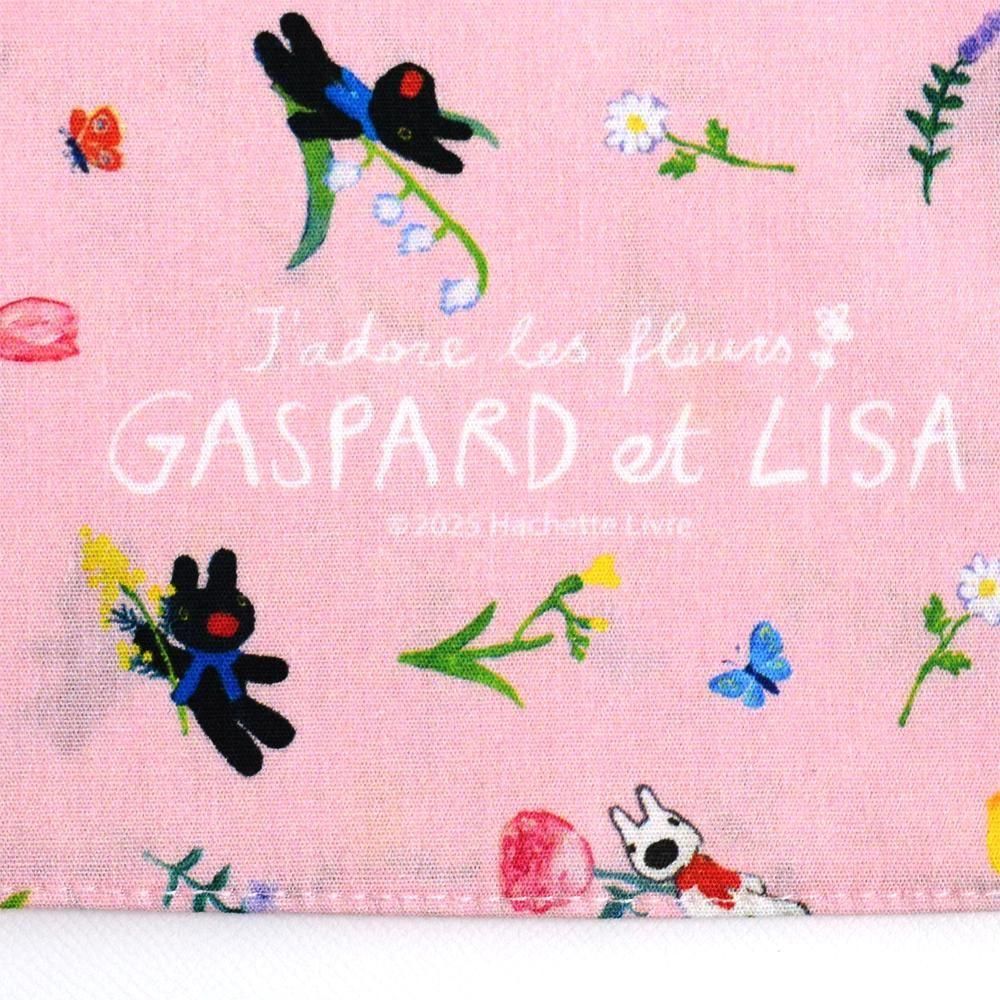 リサとガスパール <img class='new_mark_img1' src='https://img.shop-pro.jp/img/new/icons11.gif' style='border:none;display:inline;margin:0px;padding:0px;width:auto;' />【公式ショップ限定】ハンカチ(フラワー)ピンク LG