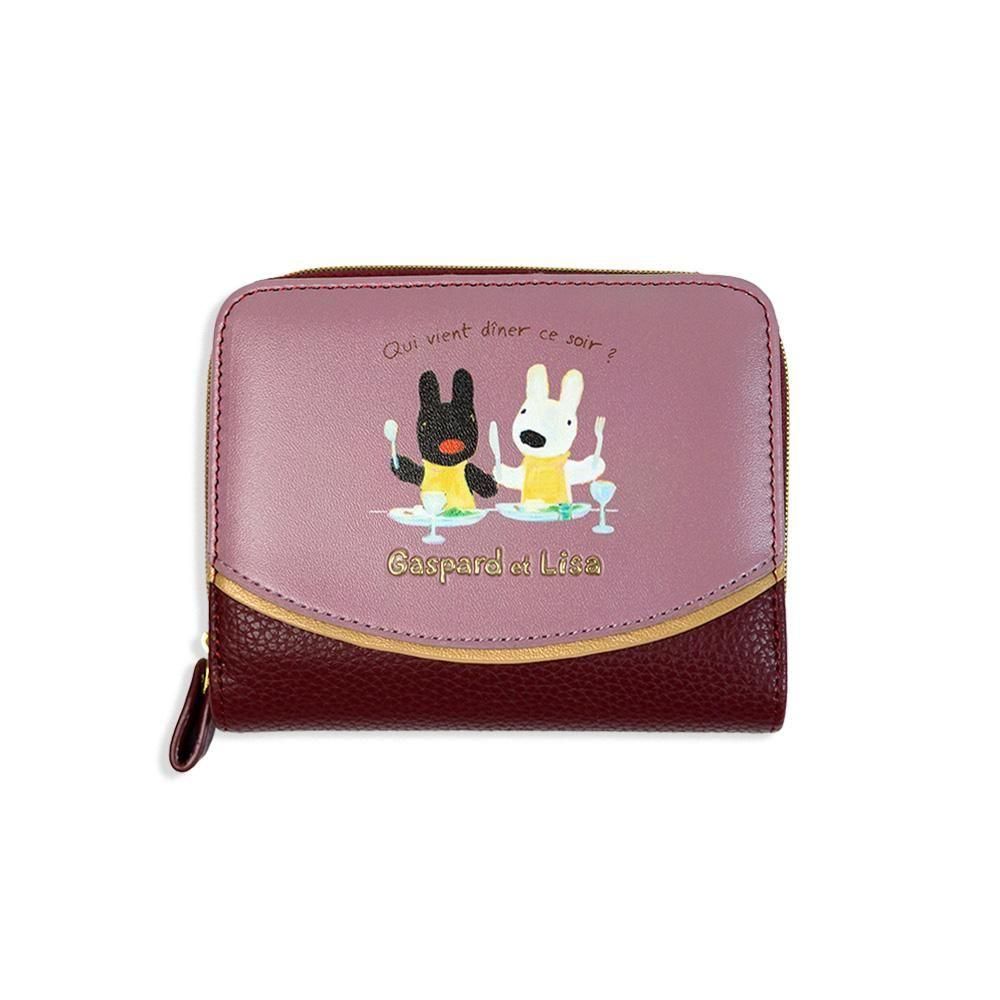 二つ折り財布 ラウンドジップR札入（ワイン） GL-0612 LG - リサ