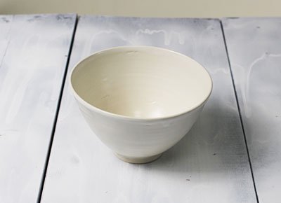 「道半のお茶碗（Simple（ホワイトマット）/大サイズ）」/ご飯茶碗の大盛サイズ/軽量陶器