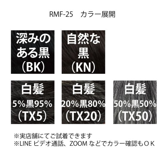RMF-25 人毛以上の画期的な日本製人工毛髪 リアルエアーウィッグ