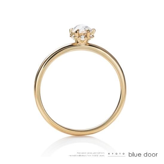 238.K18 指輪 ダイヤモンドリング D 0.52ct 花 Ring 9号