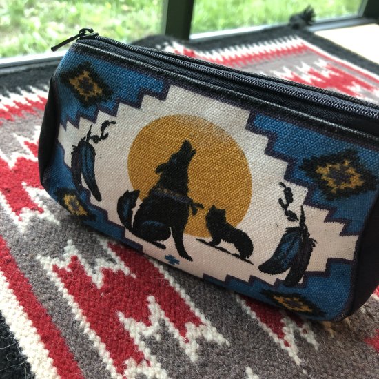 Elpaso saddle blanket ネイティブ柄ポーチ　コヨーテ - Blackbird