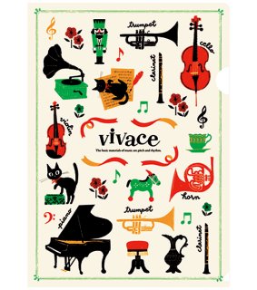vivaceのクリアファイル(アイボリー)