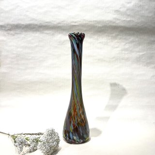 vintage marble glass flower vase [PR-3] ビンテージ マーブルガラス フラワーベース