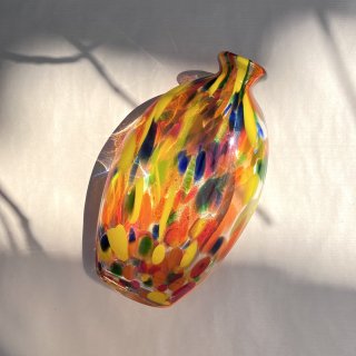 vintage glass flower base [PR-13] ビンテージ ガラスフラワーベース