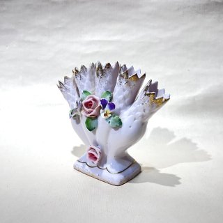 vintage Pottery flower base [PR-4] ビンテージ 陶器フラワーベース