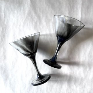 vintage smoke wine glass [KG-10] ビンテージ スモーク ワイングラス
