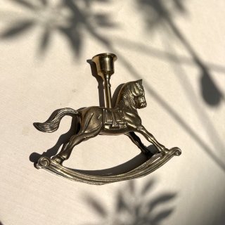 vintage rocking horse motif candle holder [CA-5] ビンテージ ロッキングホースモチーフキャンドルホルダー