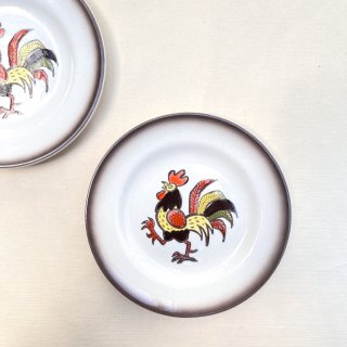 vintage metlox rooster plate [KP-17] ビンテージ メトロックス社製 陶器プレート
