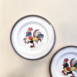 vintage metlox rooster plate [KP-18] ビンテージ メトロックス社製 陶器プレート