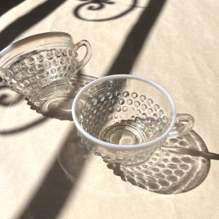 vintage 40's Anchor Hocking moonstone glass mug [KM-10] ビンテージ アンカーホッキング社製 ムーンストーン ガラスマグ