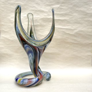 vintage marble glass flower vase [PR-45] ビンテージ マーブルガラスフラワーベース