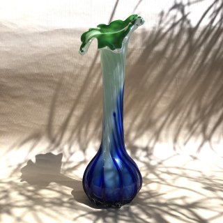 vintage glass flower vase [PR-53] ビンテージ ガラスフラワーベース