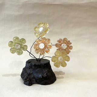 vintage flower motif lucite object [OJ-58] ビンテージ フラワーモチーフルーサイトオブジェ